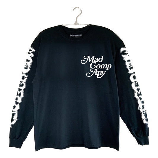 滑走髑髏丸ロンTEE【ブラック】