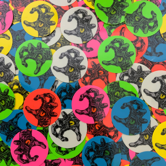 MADハンド 蓄光ステッカー6枚セット (QRコード付き)