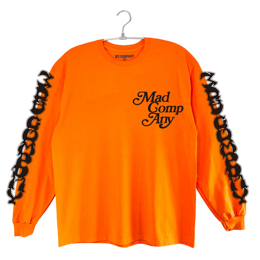 滑走髑髏丸ロンTEE【オレンジ】