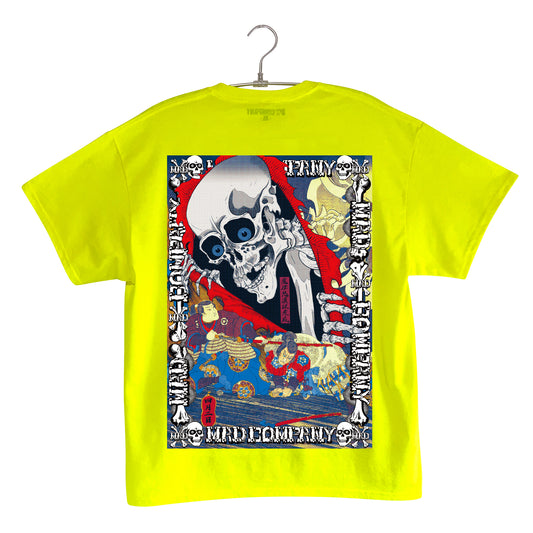 滑走髑髏丸TEE【蛍光イエロー】